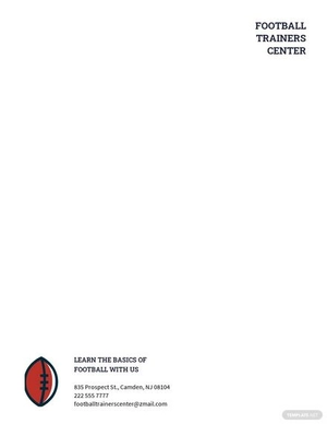 Football Training Letterhead Template Football Training Letterhead Template