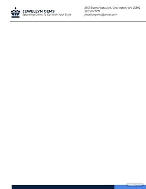 Jewelry Store Letterhead Template