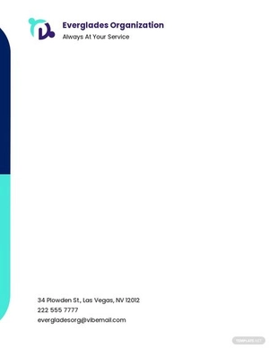 Community Service Letterhead Example