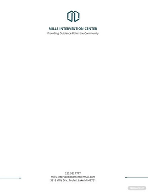 Community Service Hours Letterhead Template