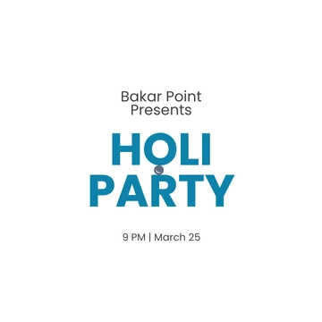Free Holi Party Linkedin Post Template to Edit Online