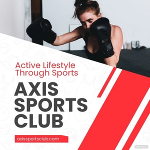 Free Sports Club Instagram Post Template to Edit Online