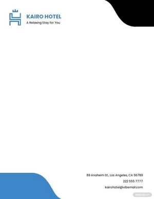 Creative Hotel Letterhead Template