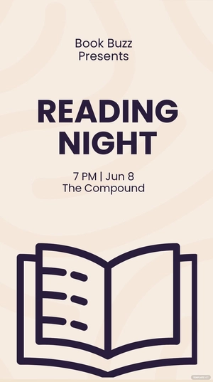 Free Book Club Instagram Story Template to Edit Online