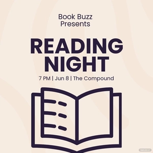 Free Book Club Linkedin Post Template to Edit Online