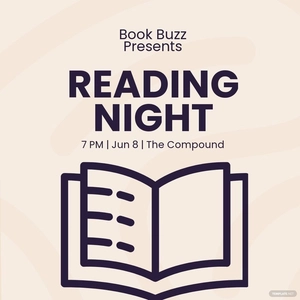 Free Book Club Instagram Post Template to Edit Online