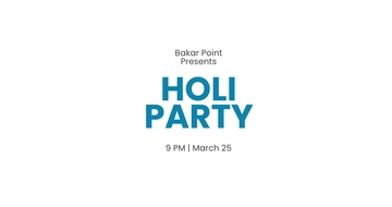 Free Holi Party Facebook Post Template to Edit Online