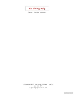 Photography Studio Letterhead Template