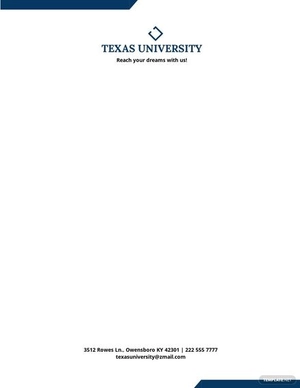 Sample College Letterhead Template