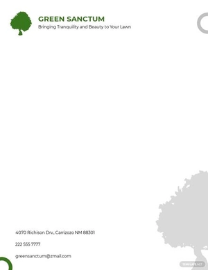 Lawn Care Business Letterhead Template
