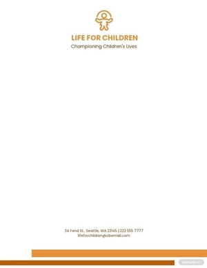 Child Advocates Letterhead Template
