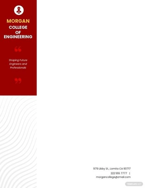 Engineering College Letterhead Template