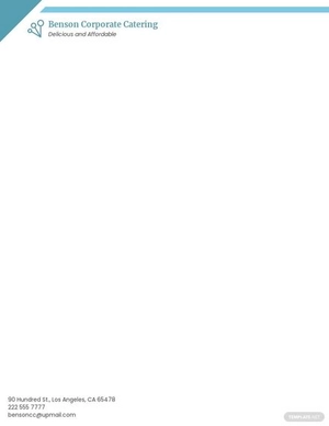 Corporate Catering Letterhead Template