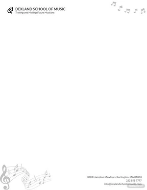 School of Music Letterhead Template