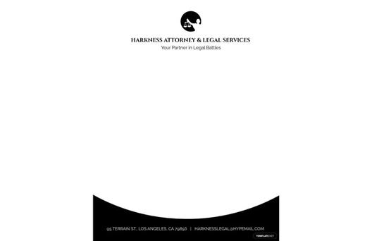 Attorney & Legal Services Letterhead Template