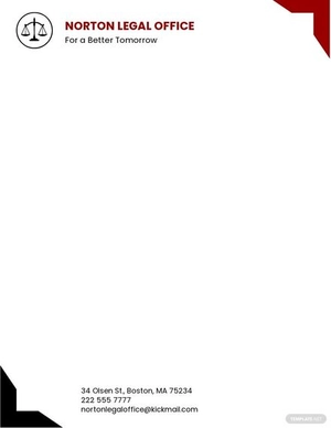 Legal Office Letterhead Template