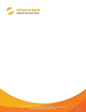 Bank Letterhead Template
