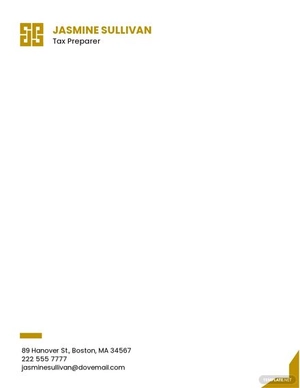 Tax Preparer Letterhead Template