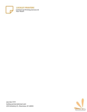 Commercial Printer Letterhead Template