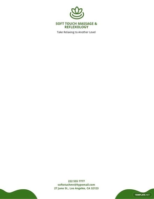 Reflexology & Massage Letterhead Template Reflexology & Massage Letterhead Template