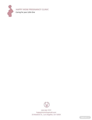Pregnancy Clinic Letterhead Template