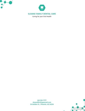 Family Dentistry Letterhead Template