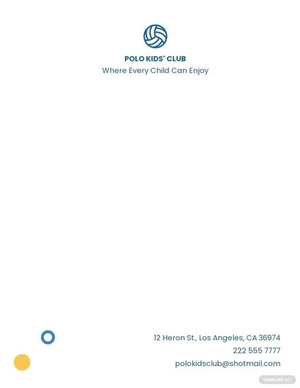 Kids Club Letterhead Template