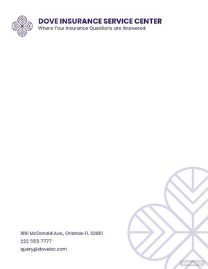 Insurance Services Letterhead Template