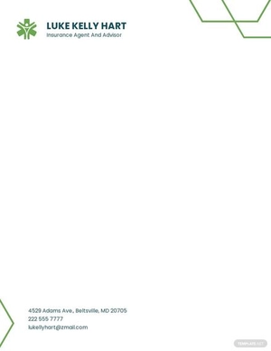Insurance Agent Letterhead Template
