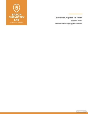 Science & Chemistry Letterhead Template Science & Chemistry Letterhead Template