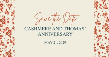 Free Save The Date Invitation Facebook Post Template to Edit Online