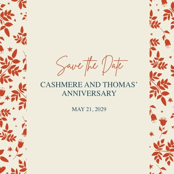 Free Save The Date Invitation Instagram Post Template to Edit Online