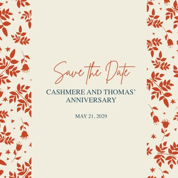 Free Save The Date Invitation Linkedin Post Template to Edit Online