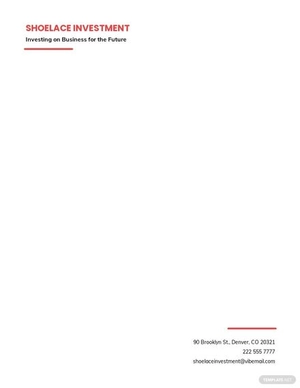 Venture Capital Firm Letterhead Template