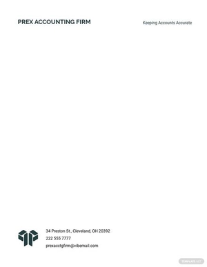 Accounting Firm Letterhead Template