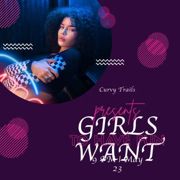 Free Girls Night Club Linkedin Post Template to Edit Online