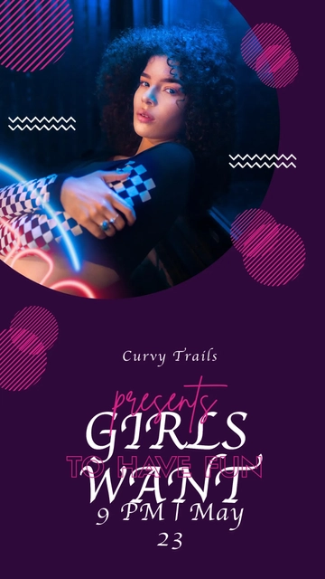 Free Girls Night Club Whatsapp Post Template to Edit Online