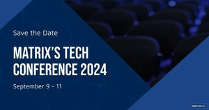 Free Conference Save The Date Facebook Post Template to Edit Online