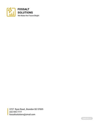 Utility & Energy Company Letterhead Template