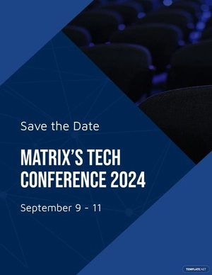 Conference Save The Date Flyer Template