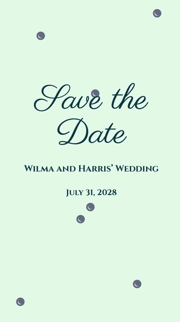 Free Modern Save The Date Whatsapp Post Template to Edit Online