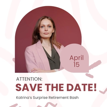 Free Save The Date Announcement Instagram Post Template to Edit Online