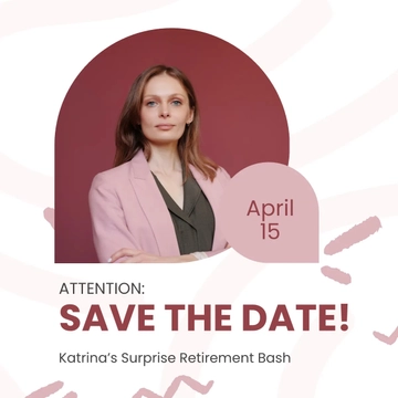 Free Save The Date Announcement Linkedin Post Template to Edit Online