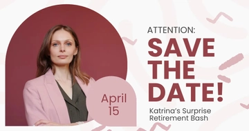 Free Save The Date Announcement Facebook Post Template to Edit Online