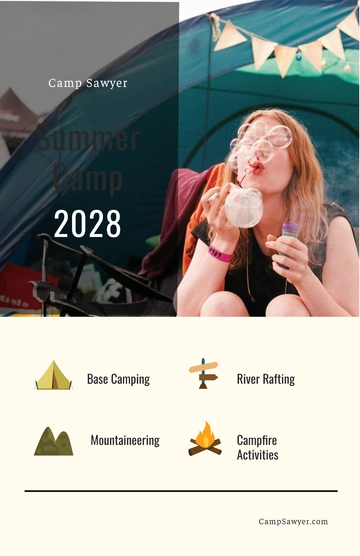 Free Summer Camp Poster Design Template to Edit Online