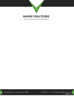 Sports & Health Club Letterhead Template