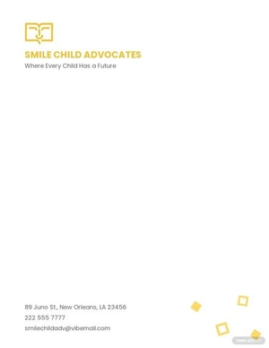 Sample Child Advocates Letterhead Template