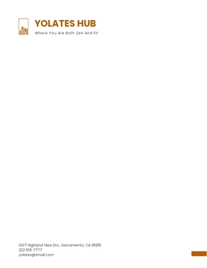 Pilates & Yoga Letterhead Template