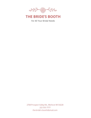 Bridal Show Letterhead Template