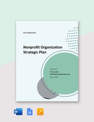 Nonprofit Organization Strategic Plan Template